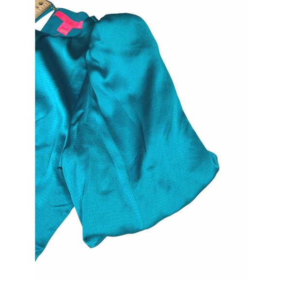 Lilly Pulitzer Blakelynn Elbow Sleeve Top Blue Rhapsody Size 6 - Picture 8 of 16